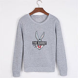 New Autumn Winter Women Fashion Cute Cartoon Bugs Bunny Printed Sweatshirts Loose Casual Female Hoody Coat Hoodies KH982881