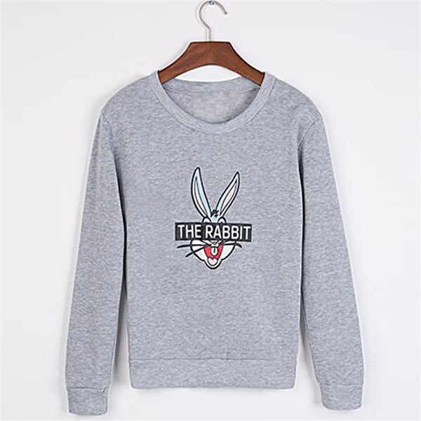 New Autumn Winter Women Fashion Cute Cartoon Bugs Bunny Printed Sweatshirts Loose Casual Female Hoody Coat Hoodies KH982881