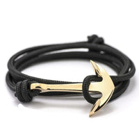 2017 New Silver Alloy Anchor Bracelet Multilayer Leather Risers Bracelet for Women&Men Friendship Bracelets High Quality