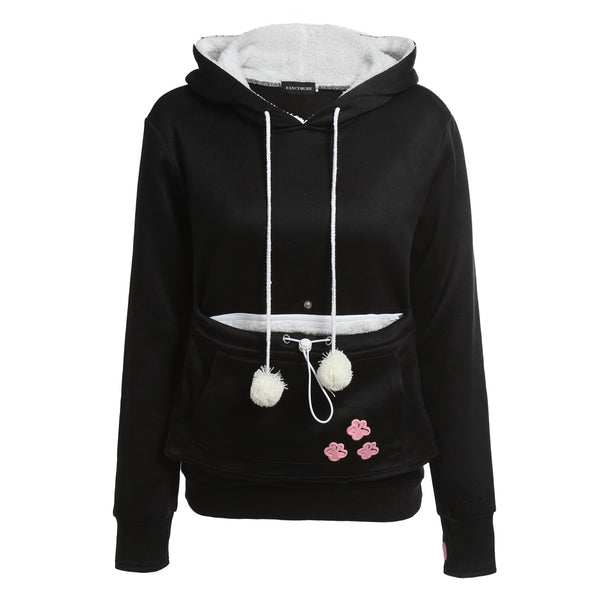 Cat Lovers Hoodies With Cuddle Pouch Dog Pet Hoodies For Casual Kangaroo Pullovers With Ears Sweatshirt XL Drop Shipping