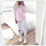 Women Sweatshirt Spring Hoodies Long Sleeve Harajuku Hoodied Casual Pullover Sweatshirts Sudaderas Mujer Clothes Women LJ5243C