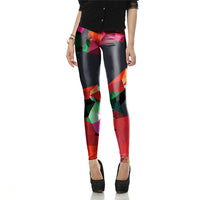 NADANBAO wholelsales New Fashion Women leggings  3D Printed color legins Ray fluorescence leggins pant legging for Woman