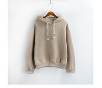 Women Hoodies Sweatshirts New Hot Sale Candy 10 Color Long Sleeved Thick Casual All-match Solid Leisure Hooded Hoodie Loose Tops