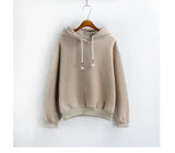 Women Hoodies Sweatshirts New Hot Sale Candy 10 Color Long Sleeved Thick Casual All-match Solid Leisure Hooded Hoodie Loose Tops