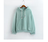 Women Hoodies Sweatshirts New Hot Sale Candy 10 Color Long Sleeved Thick Casual All-match Solid Leisure Hooded Hoodie Loose Tops