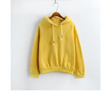 Women Hoodies Sweatshirts New Hot Sale Candy 10 Color Long Sleeved Thick Casual All-match Solid Leisure Hooded Hoodie Loose Tops