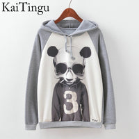 KaiTingu Brand Fashion Autumn Winter Long Sleeve Women Sweatshirt Harajuku Owl Print Hoodies Hooded Tracksuit Jumper Pullover