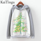 KaiTingu Brand Fashion Autumn Winter Long Sleeve Women Sweatshirt Harajuku Owl Print Hoodies Hooded Tracksuit Jumper Pullover