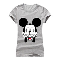 Fashion Summer T shirt Women Striped mouse T Shirts Short Sleeve Cartoon Tee Anchor Printed Tops Cotton Owl T-Shirts lady tops