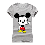 Fashion Summer T shirt Women Striped mouse T Shirts Short Sleeve Cartoon Tee Anchor Printed Tops Cotton Owl T-Shirts lady tops