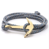 2017 New Silver Alloy Anchor Bracelet Multilayer Leather Risers Bracelet for Women&Men Friendship Bracelets High Quality