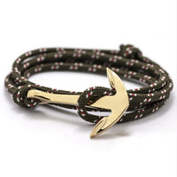 2017 New Silver Alloy Anchor Bracelet Multilayer Leather Risers Bracelet for Women&Men Friendship Bracelets High Quality