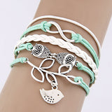 Charm Vintage Multilayer Charm Leather Bracelet Women Owl Cross Believe Bracelets Cheap Statement Jewelry Lady Best Friends Gift