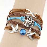 Charm Vintage Multilayer Charm Leather Bracelet Women Owl Cross Believe Bracelets Cheap Statement Jewelry Lady Best Friends Gift