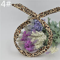 1Pc Cute Leopard Dots lip print flower Bunny Rabbit Ear Ribbon Headwear Hairband Metal Wire Scarf Headband Hair Band Accessories