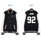 BTS Bangtan Boys baseball uniform Jungkook jhope jin jimin v suga long sleeve jacket high quality hoody Sweatshirt