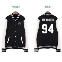 BTS Bangtan Boys baseball uniform Jungkook jhope jin jimin v suga long sleeve jacket high quality hoody Sweatshirt