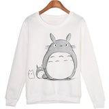 Casual 3D Sweatshirt Women Winter Clothing Cartoon Totoro Print Moleton Feminino Hoodies O-neck Pullover Tops WMH31