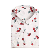 New Floral Women Blouses Shirts Casual Cherry Blouses Long Sleeve Ladies Tops Fashion Blusas Clothing For Womens Plus Size 5XL