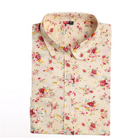 New Floral Women Blouses Shirts Casual Cherry Blouses Long Sleeve Ladies Tops Fashion Blusas Clothing For Womens Plus Size 5XL