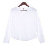 New Women Clothings Women Shirt Spring Summer V-neck Long Sleeve Blouses Pure Color White Green Lady Work Office Slim Shirt Tops