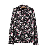 2016 New Women Cotton Blouse Long-sleeve Printed Flowers Shirts Casual Slim Floral Blusas Femininas Camisas Roupas