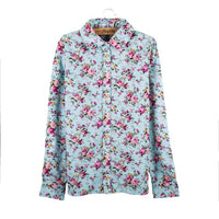 2016 New Women Cotton Blouse Long-sleeve Printed Flowers Shirts Casual Slim Floral Blusas Femininas Camisas Roupas