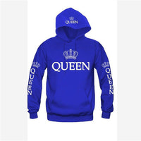 Women Men Hoodies King Queen printed Sweatshirt lovers couples hoodie hooded sweatshirt casual Pullovers tracksuits KH930042