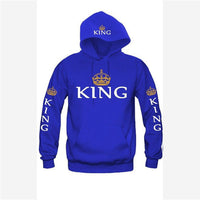 Women Men Hoodies King Queen printed Sweatshirt lovers couples hoodie hooded sweatshirt casual Pullovers tracksuits KH930042