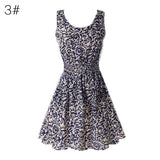 Hot Fashion Summer Hot Sexy Women Tank Chiffon Beach Dress Sleeveless Sundress Floral Mini Dresses M-XXL 21 Colors New Arrival