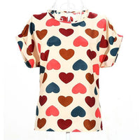 2015 new Large size women printing blouse bird bat shirt short-sleeved chiffon blusas femininas roupas summer style