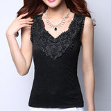 6XL Women Blouse Shirt Femininas 2017 Summer Fashion Woman Lace Elegant Sleeveless Blusas Crochet Casual Shirts Tops Plus Size