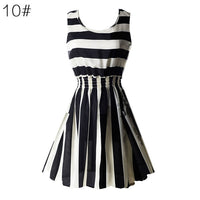 Fashion Sexy Women Dress Chiffon Sleeveless Sundress Beach Floral Tank Mini Summer Dresses