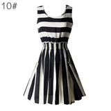 Fashion Sexy Women Dress Chiffon Sleeveless Sundress Beach Floral Tank Mini Summer Dresses