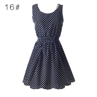 Fashion Sexy Women Dress Chiffon Sleeveless Sundress Beach Floral Tank Mini Summer Dresses