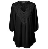 Summer Elegant Women Lace Blouses Floral Crochet Chiffon Shirt Ladies Shirts Top Femme Pullover Basic Wear Plus Size S-5XL