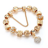 Szelam Luxury Crystal Heart Charm Bracelets & Bangles Gold Bracelets For Women Jewellery Pulseira Feminina Sbr160056