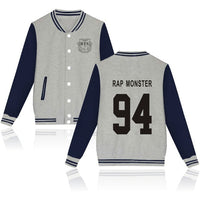 BTS Bangtan Boys baseball uniform Jungkook jhope jin jimin v suga long sleeve jacket high quality hoody Sweatshirt