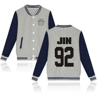 BTS Bangtan Boys baseball uniform Jungkook jhope jin jimin v suga long sleeve jacket high quality hoody Sweatshirt