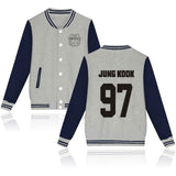 BTS Bangtan Boys baseball uniform Jungkook jhope jin jimin v suga long sleeve jacket high quality hoody Sweatshirt