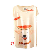 2017 T-shirt Fashion Summer Animal Cat Print Shirt O-Neck Short Sleeve T Shirt Women Tops