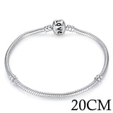 5 Style Silver Color LOVE Snake Chain Bracelet & Bangle 16CM-21CM Pulseras Lobster PA1104