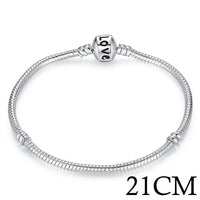 5 Style Silver Color LOVE Snake Chain Bracelet & Bangle 16CM-21CM Pulseras Lobster PA1104