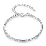 5 Style Silver Color LOVE Snake Chain Bracelet & Bangle 16CM-21CM Pulseras Lobster PA1104