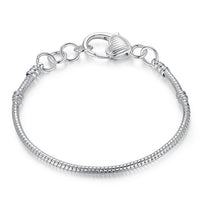 5 Style Silver Color LOVE Snake Chain Bracelet & Bangle 16CM-21CM Pulseras Lobster PA1104