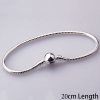 5 Style Silver Color LOVE Snake Chain Bracelet & Bangle 16CM-21CM Pulseras Lobster PA1104