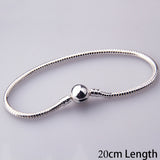 5 Style Silver Color LOVE Snake Chain Bracelet & Bangle 16CM-21CM Pulseras Lobster PA1104