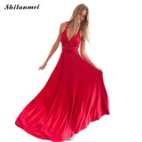 Summer Sexy Dress Women Red Beach Long Bandage Multiway Convertible Dresses Infinity Wrap Robe Maxi Dress Wrap Vestidos 2016