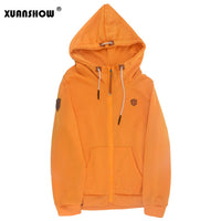 2017 Women Fashion New Hoodie Jacket Zip Collar Zipper Sweatshirts Long Sleeve Pullover Tracksuits xxxxl Hoodies