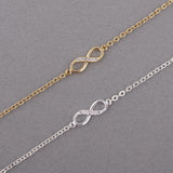 Jisensp 2017 New Fashion Love Infinity Bracelet for Women Personalized Infinity 8 Symbol Chain Bracelets Girls Party Gifts B009